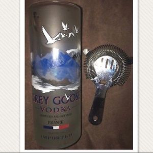 Grey Goose Bottle Drink Shaker and Strainer